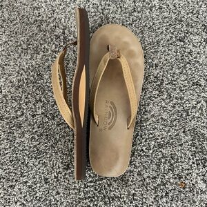 Rainbow Sandals Beige Flip Flops